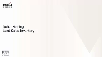 Land Sales Inventory  Agenda  Payment Plan  Land Sales Execution  Broker Commission