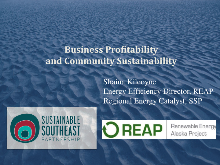 business profitability and community sustainability
