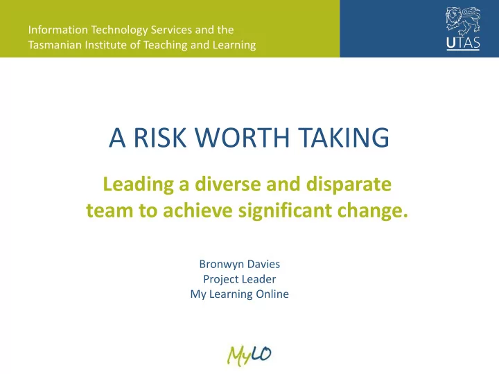 a risk worth taking