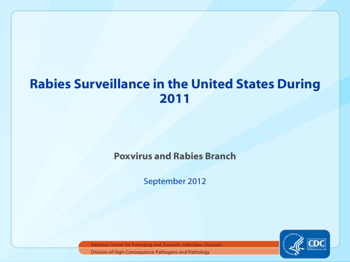 rabies surveillance in the united states during 2011