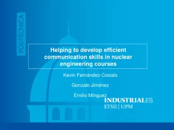 engineering courses  Kevin Fernndez-Cosials  Gonzalo Jimnez  Emilio Mnguez  Index  Table of