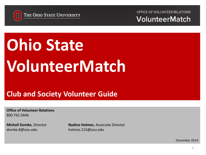 ohio state volunteermatch