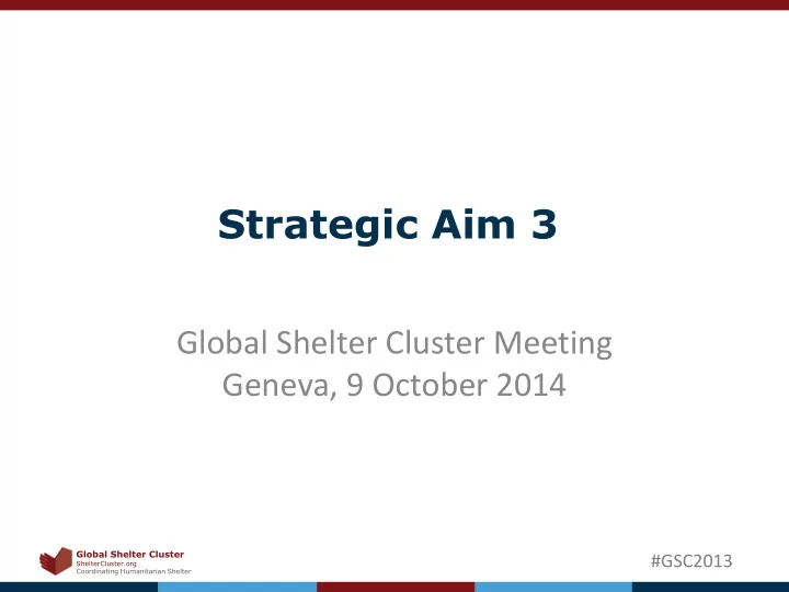 strategic aim 3