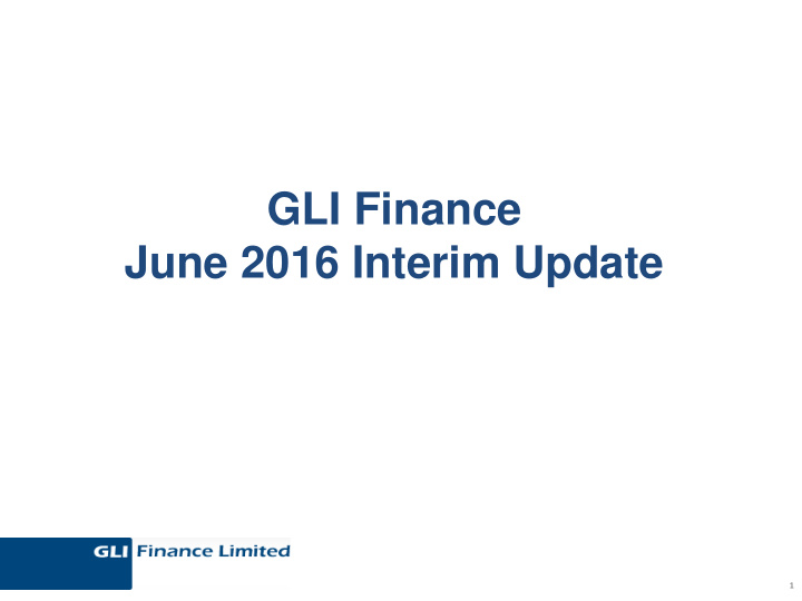 june 2016 interim update