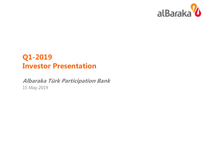 q1 2019 investor presentation