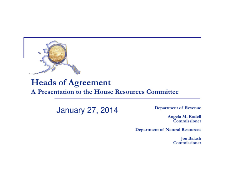 heads of agreement