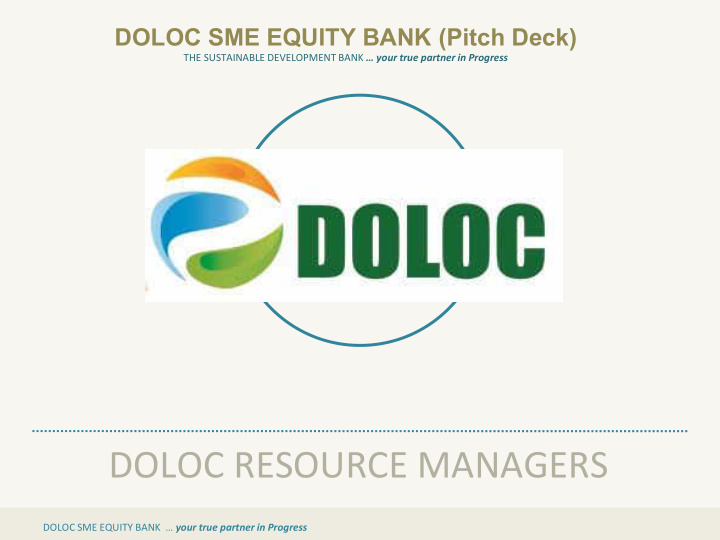 doloc resource managers