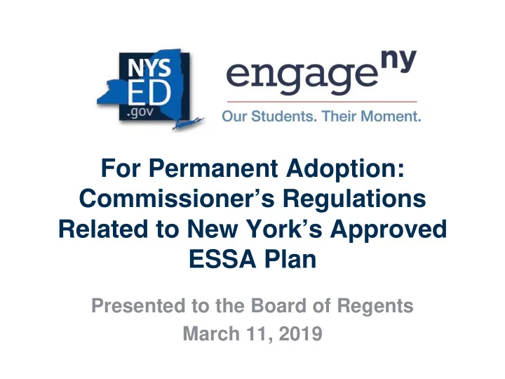 commissioner s regulations