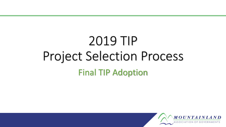 project selection process