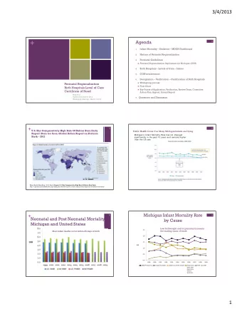 +  Agenda  2  2  Infant Mortality  Statistics  MDCH Dashboard  1.  History of Perinatal