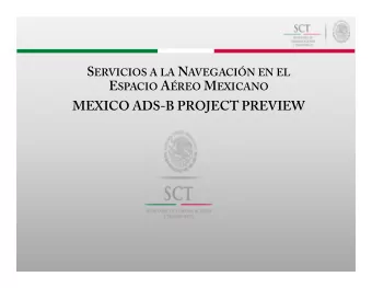 MEXICO ADS-B PROJECT PREVIEW  Syllabus  SENEAM  Previous  SENEAM ADS-B Program  SENEAM-FAA ADS-B