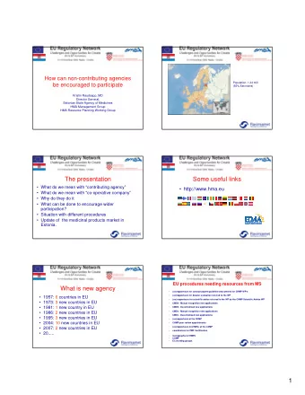 1  No of Selected Activities in the EU  2007 EU new applications  network in 2006   New