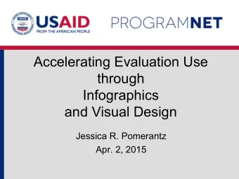 Accelerating Evaluation Use  through  Infographics  and Visual Design  Jessica R. Pomerantz  Apr.