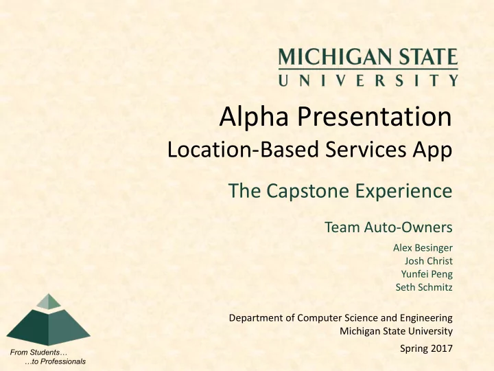 alpha presentation