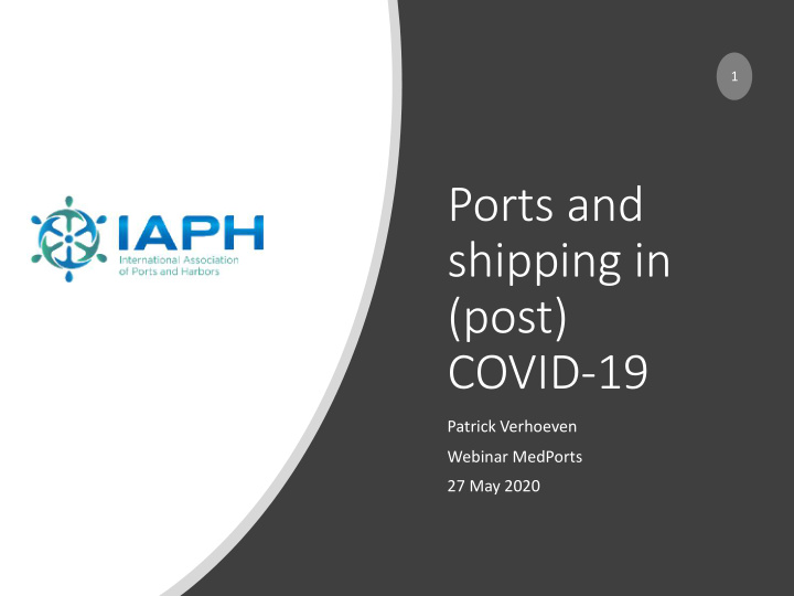 ports and shipping in post covid 19