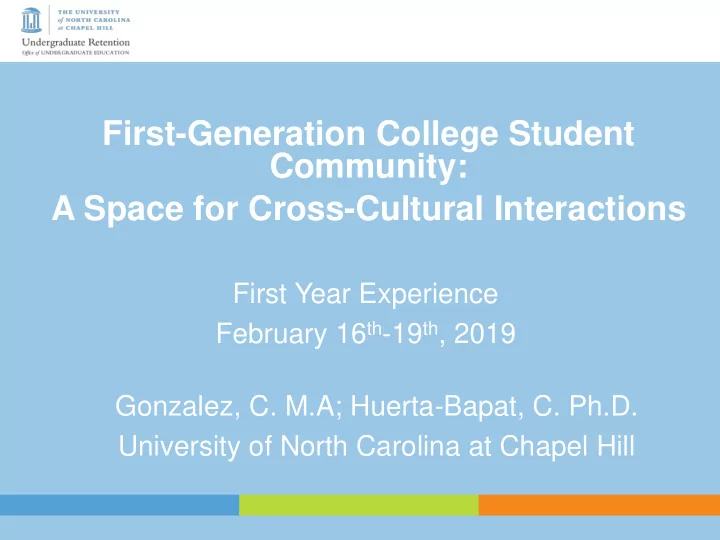 first generation college student