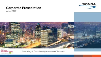 Corporate Presentation  June 2020  Improving &amp; Transforming Customers Business  Agenda  1.