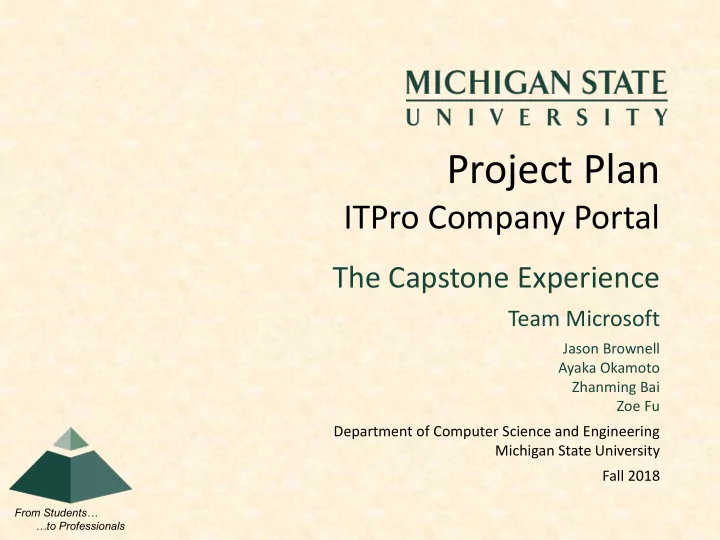 project plan