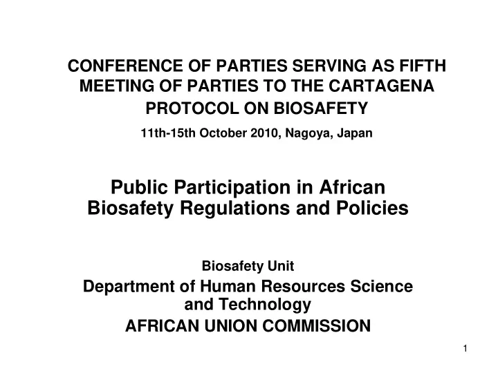 protocol on biosafety