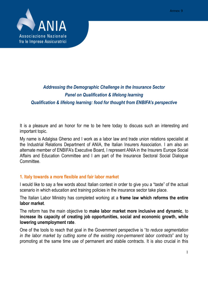 addressing the demographic challenge in the insurance