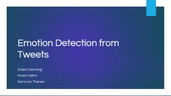 Twe  Tweet  ets Didem Demira   Anisa Halimi  Nora von Thenen  2  Problem Description  Tweet