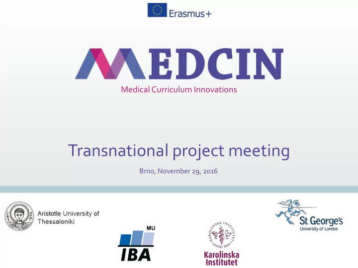 transnational project meeting