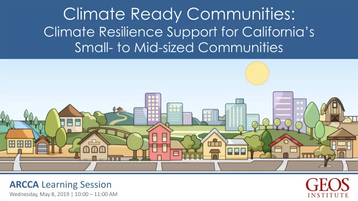 climate ready communities