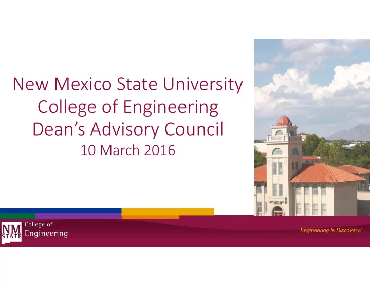 new mexico state university college of engineering dean s