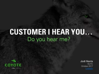 Jodi Navta  NUTC  October 2017  LinkedIn  Context is key  Single experiences =  Overall