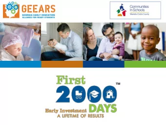 WHY SHOULD WE CARE?  EARLY BRAIN DEVELOPMENT  THE RETURN ON EARLY INVESTMENT  BUILDING A STRONG