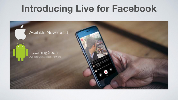 introducing live for facebook