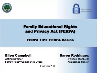 FERP  FE  RPA  A 10  101:  1:  FE  FERP  RPA  A Basics  Basics  Ellen Campbell  Ellen Campb  ell