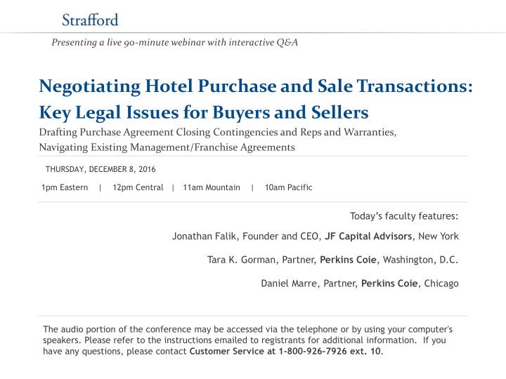 negotiating hotel purchase and sale transactions key