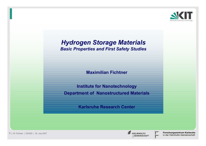 hydrogen storage materials