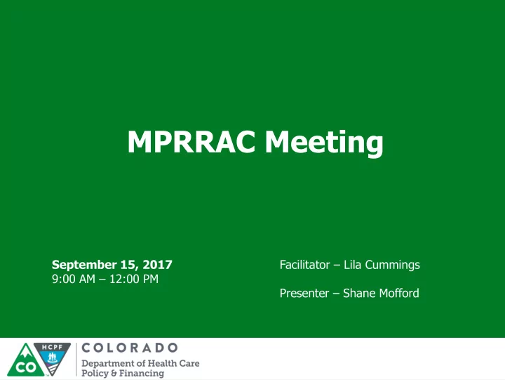 mprrac meeting