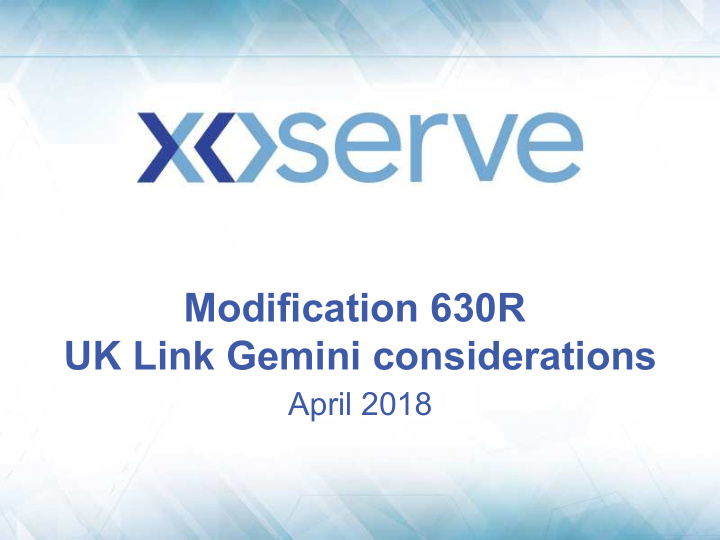 modification 630r uk link gemini considerations