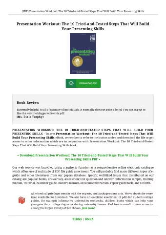 Presentation Workout: The 10 Tried-and-Tested Steps That Will Build  Presentation Workout: The 10