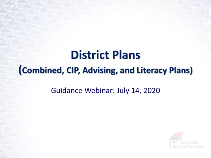 district plans