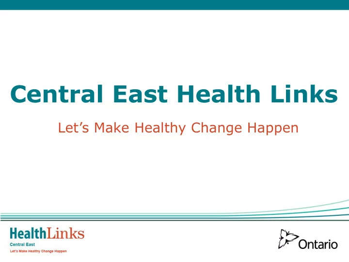 central east health links