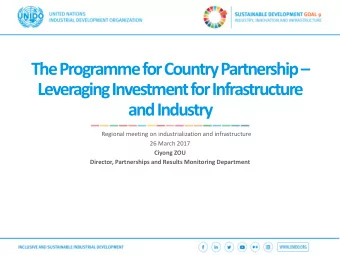 Leveraging Investment for Infrastructure  and Industry  Regional meeting on industrialization and
