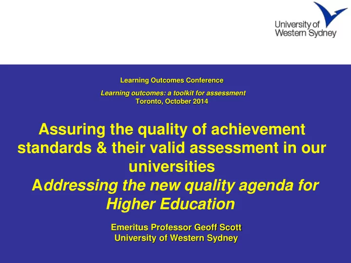 standards their valid assessment in our