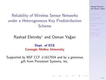 Reliability of Wireless Sensor Networks  Random graph  under a Heterogeneous Key Predistribution