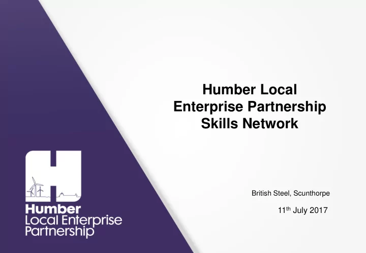 humber local enterprise partnership skills network