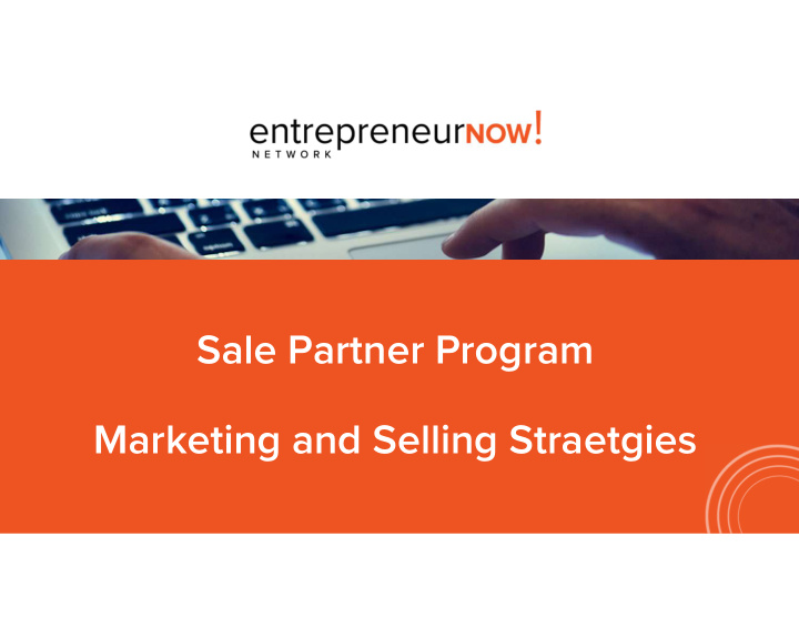 sale partner program marketing and selling straetgies