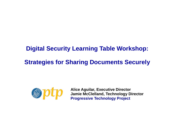 digital security learning table workshop strategies for