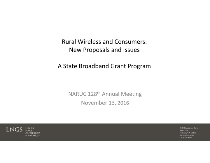 rural wireless and consumers new proposals and issues a