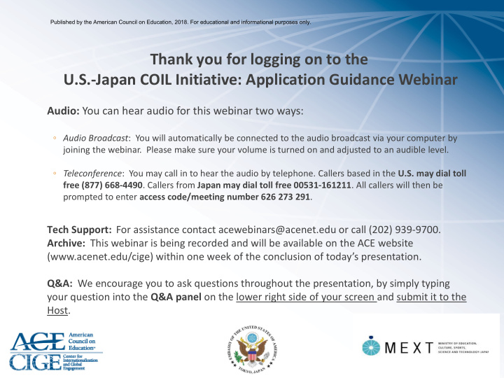 thank you for logging on to the u s japan coil initiative