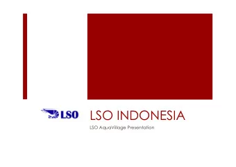 LSO INDONESIA  LSO AquaVillage Presentation  LSO INDO Management  Chart  Board of Director