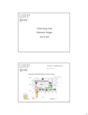 Under-Ramp Park  Under-Ramp Park  Schematic Designs  Schematic Designs  June 12, 2014  1  Transbay