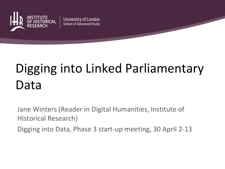digging into linked parliamentary